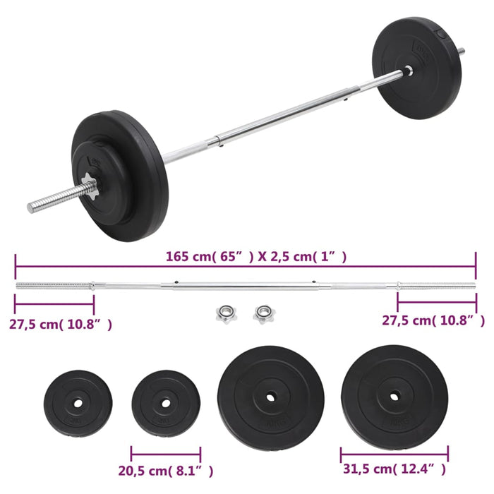 Set de haltere cu discuri, 30 kg - WALTI WALTI