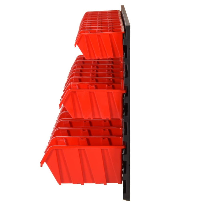 Set rafturi atelier 26 buc. roșu / negru 77x39 cm polipropilenă - WALTI WALTI