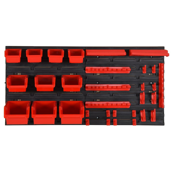 Set rafturi atelier 35 buc. roșu / negru 77x39 cm polipropilenă WALTI