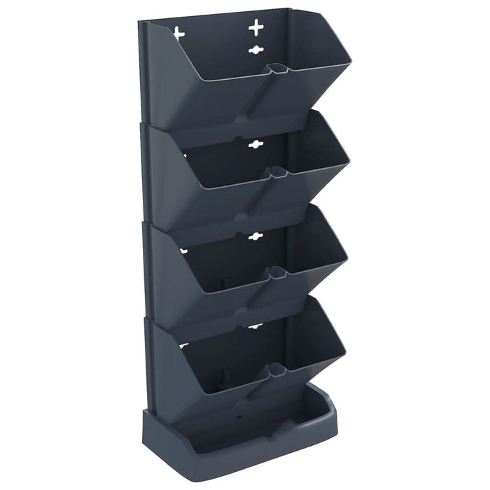 Set plante de grădină vertical, 4 buc., antracit, polipropilenă - WALTI WALTI