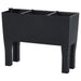 Strat de grădină înălțat antracit 60x25x46 cm ratan PP - WALTI WALTI