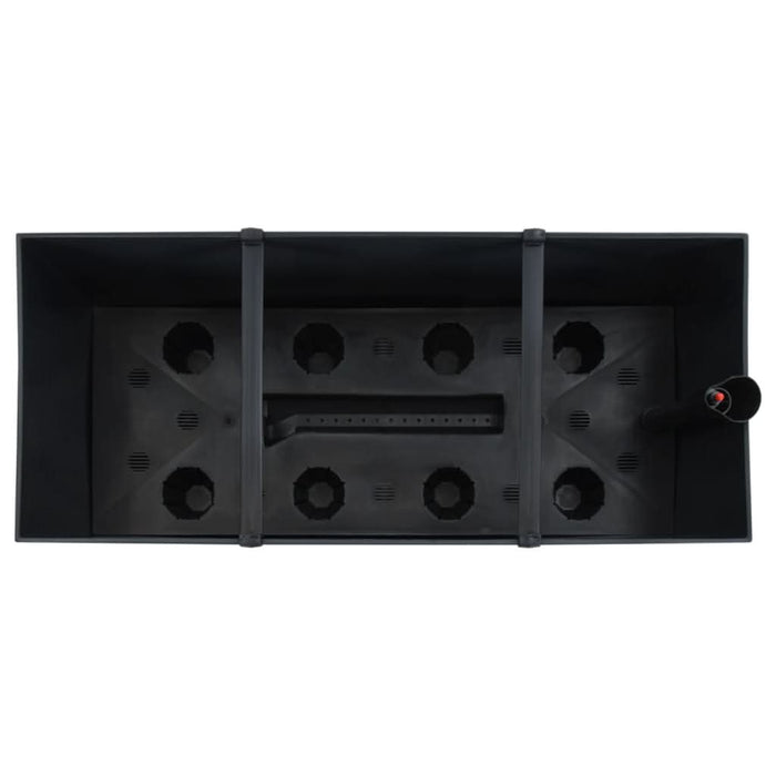 Strat de grădină înălțat antracit 60x25x46 cm ratan PP - WALTI WALTI