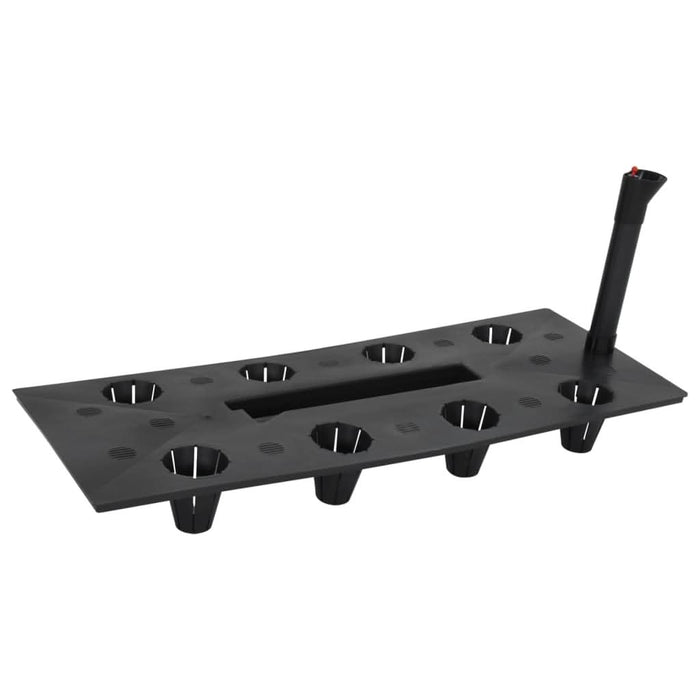 Strat de grădină înălțat antracit 60x25x46 cm ratan PP - WALTI WALTI