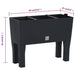 Strat de grădină înălțat antracit 60x25x46 cm ratan PP - WALTI WALTI