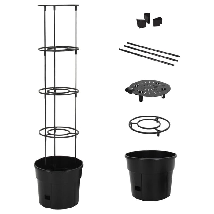 Ghiveci cultivare roșii, antracit, Ø 29,5x115 cm, polipropilenă - WALTI WALTI