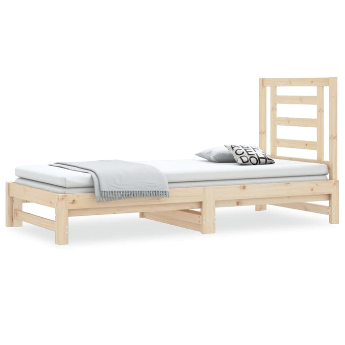 Pat de zi extensibil, 2x(90x190) cm, lemn masiv de pin - WALTI WALTI