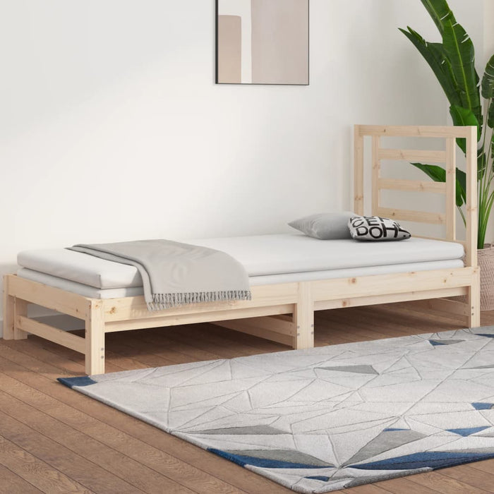 Pat de zi extensibil, 2x(90x190) cm, lemn masiv de pin - WALTI WALTI