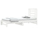 Pat de zi extensibil, alb, 2x(90x190) cm, lemn masiv de pin - WALTI WALTI
