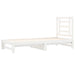 Pat de zi extensibil, alb, 2x(90x190) cm, lemn masiv de pin - WALTI WALTI
