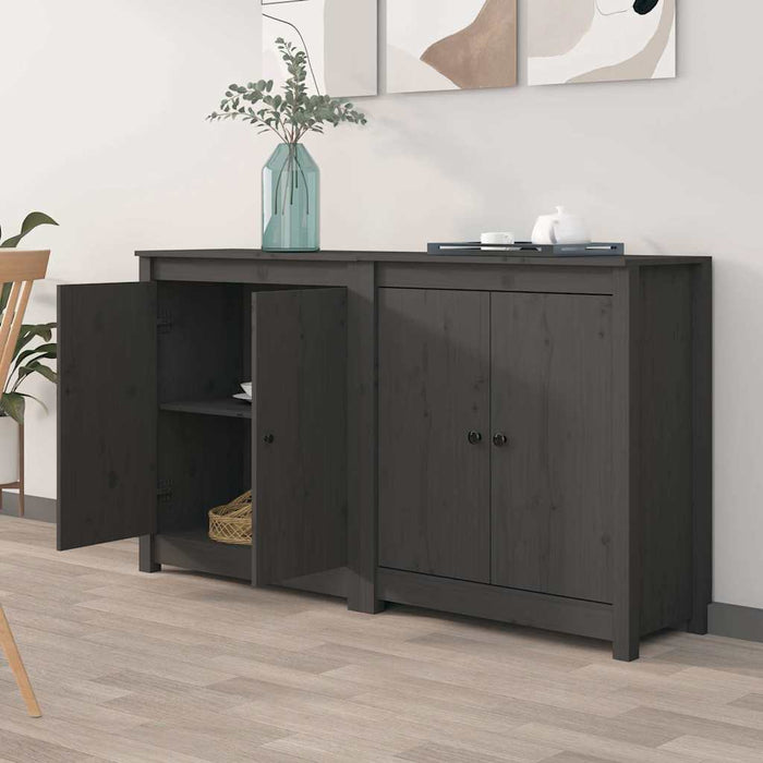 Servante, 2 buc., gri, 70x35x80 cm, lemn masiv de pin WALTI