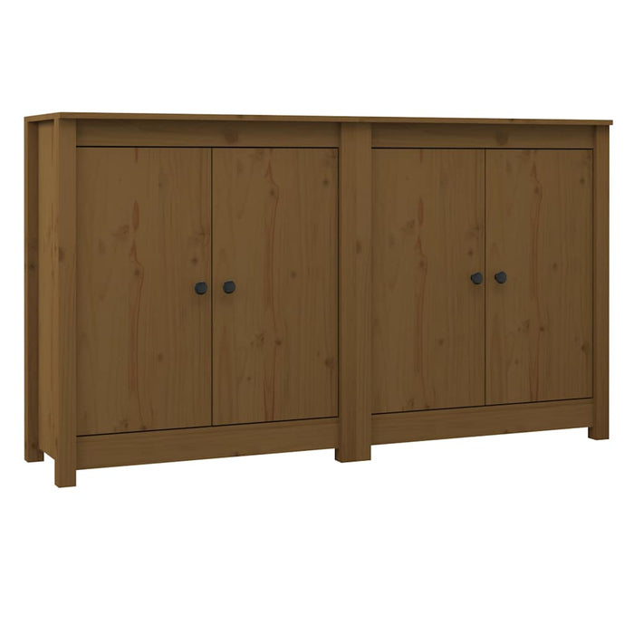 Servante, 2 buc., maro miere, 70x35x80 cm, lemn masiv de pin WALTI