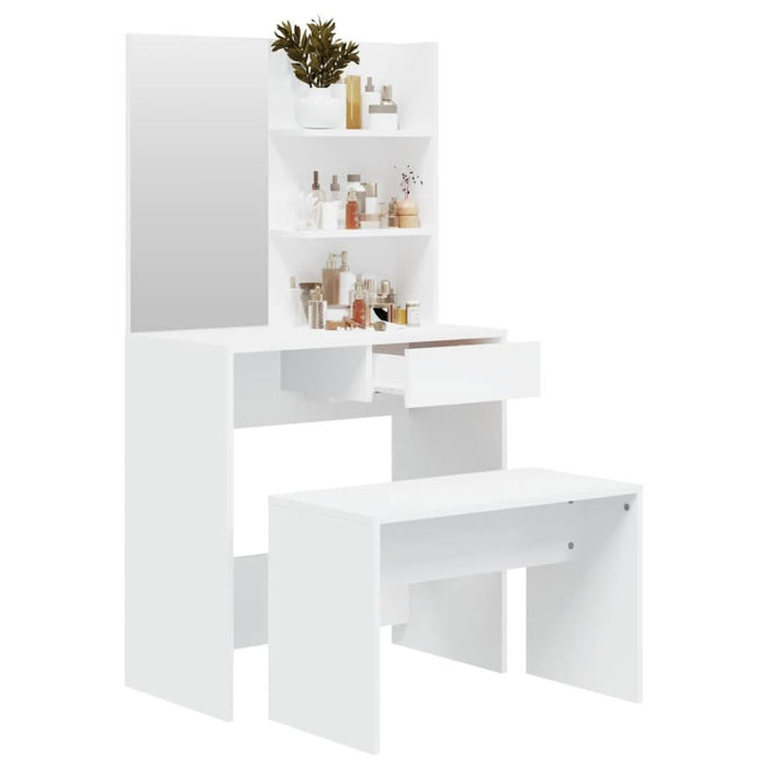 Set măsuță de toaletă, alb, 74,5x40x141 cm - WALTI WALTI