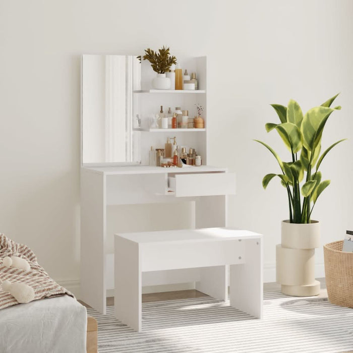 Set măsuță de toaletă, alb, 74,5x40x141 cm - WALTI WALTI
