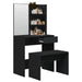 Set măsuță de toaletă, negru, 74,5x40x141 cm - WALTI WALTI