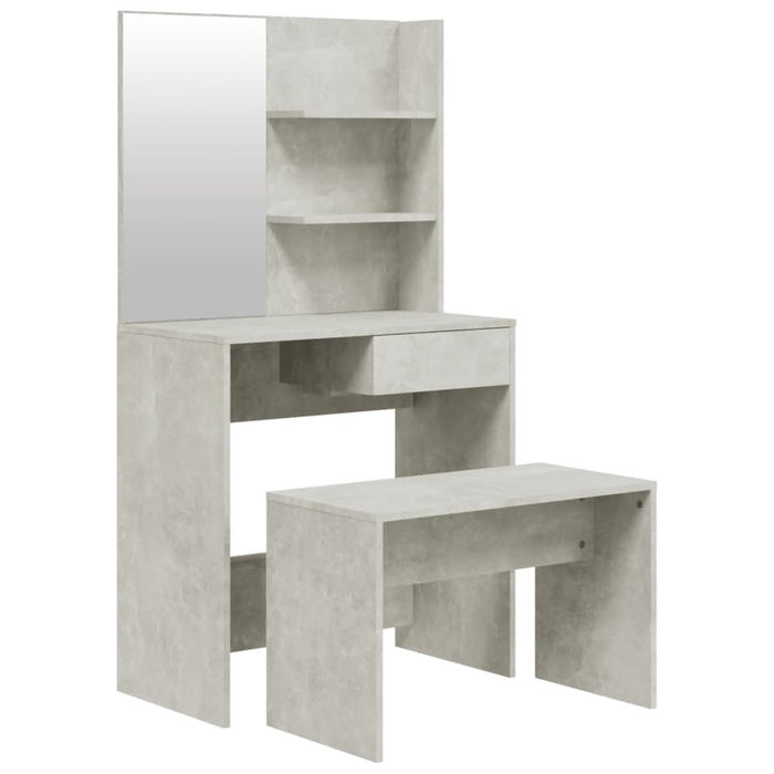 Set măsuță de toaletă, gri beton, 74,5x40x141 cm - WALTI WALTI