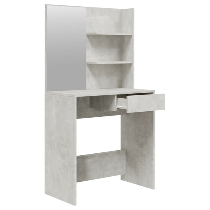 Set măsuță de toaletă, gri beton, 74,5x40x141 cm - WALTI WALTI
