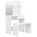 Set măsuță de toaletă, alb extralucios, 74,5x40x141 cm - WALTI WALTI