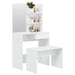 Set măsuță de toaletă, alb extralucios, 74,5x40x141 cm - WALTI WALTI