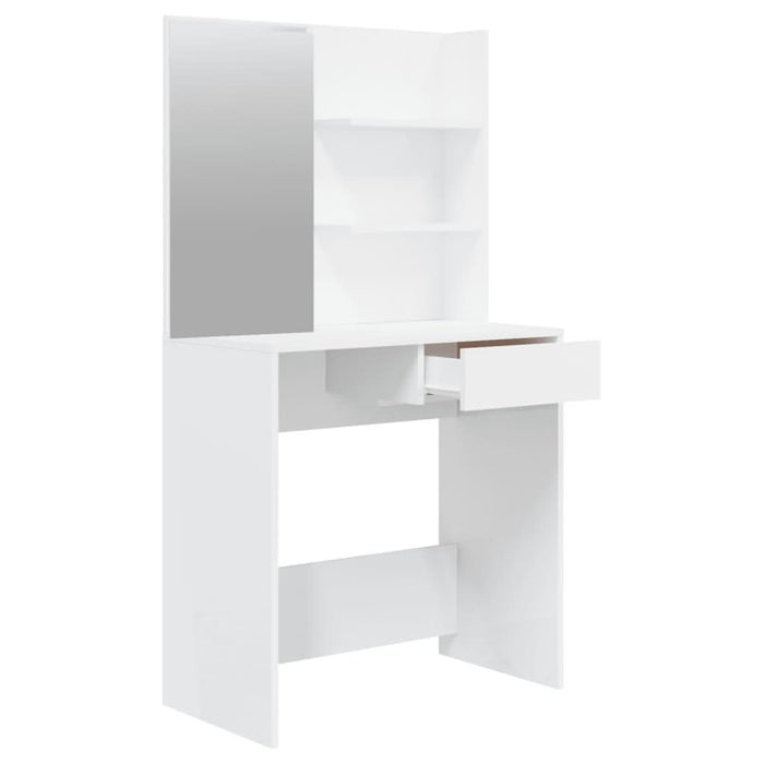 Set măsuță de toaletă, alb extralucios, 74,5x40x141 cm - WALTI WALTI