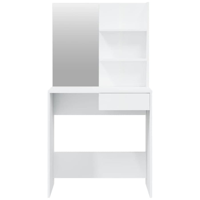 Set măsuță de toaletă, alb extralucios, 74,5x40x141 cm - WALTI WALTI