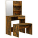 Set măsuță de toaletă, stejar afumat, 74,5x40x141 cm - WALTI WALTI