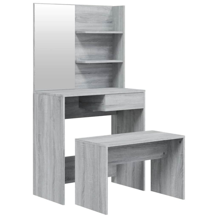 Set măsuță de toaletă, gri sonoma, 74,5x40x141 cm - WALTI WALTI