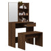 Set măsuță de toaletă, stejar maro, 74,5x40x141 cm - WALTI WALTI