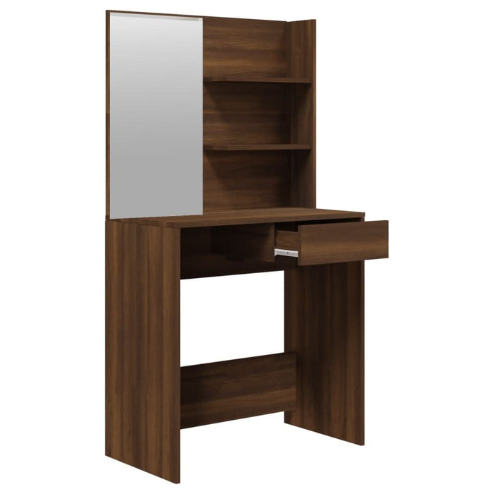 Set măsuță de toaletă, stejar maro, 74,5x40x141 cm - WALTI WALTI