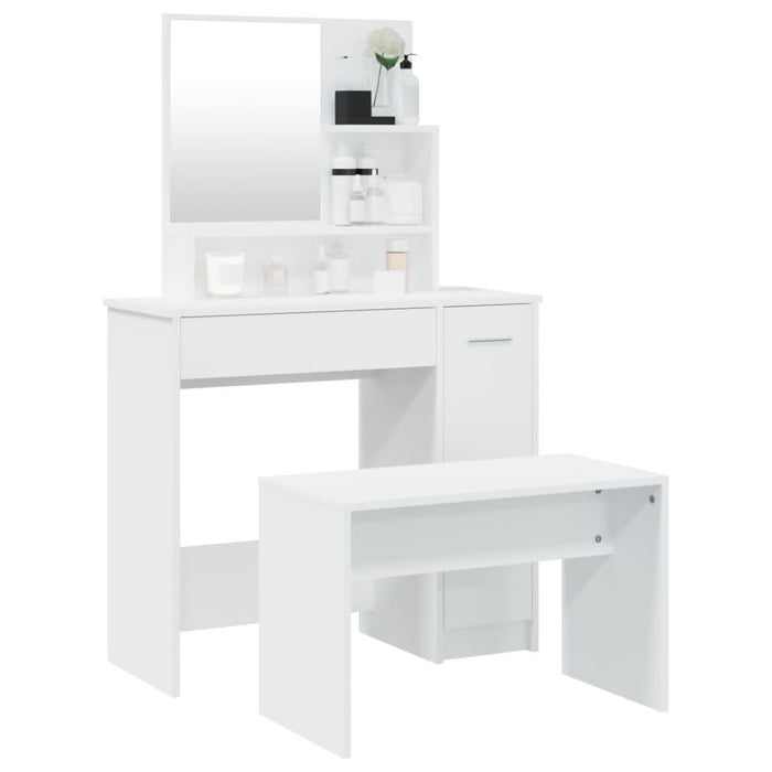 Set măsuță de toaletă, alb, 86,5x35x136 cm - WALTI WALTI