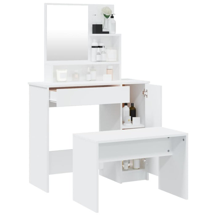 Set măsuță de toaletă, alb, 86,5x35x136 cm - WALTI WALTI