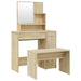Set măsuță de toaletă, stejar sonoma, 86,5x35x136 cm - WALTI WALTI