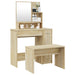 Set măsuță de toaletă, stejar sonoma, 86,5x35x136 cm - WALTI WALTI