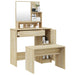 Set măsuță de toaletă, stejar sonoma, 86,5x35x136 cm - WALTI WALTI