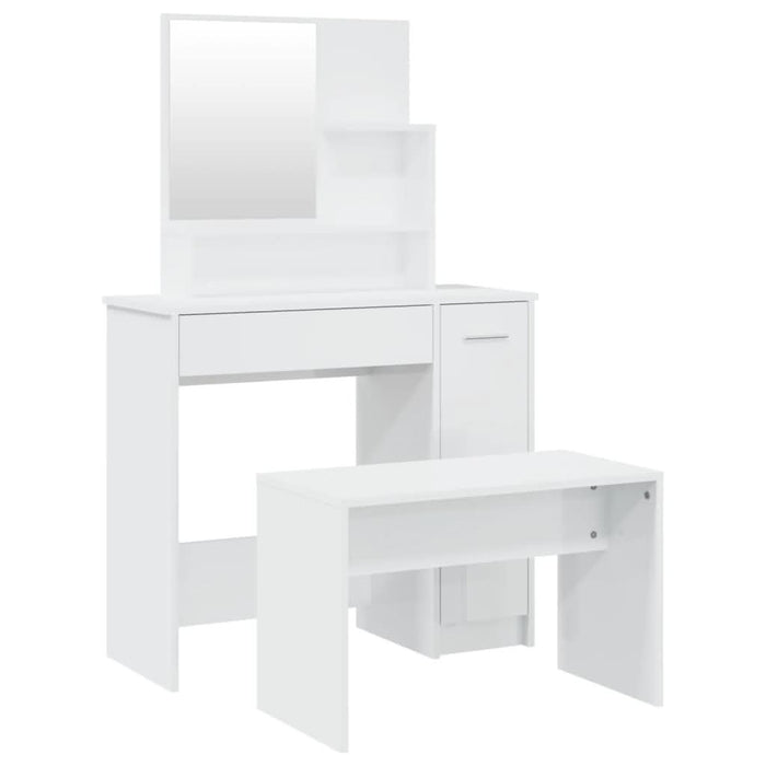 Set măsuță de toaletă, alb extralucios, 86,5x35x136 cm - WALTI WALTI