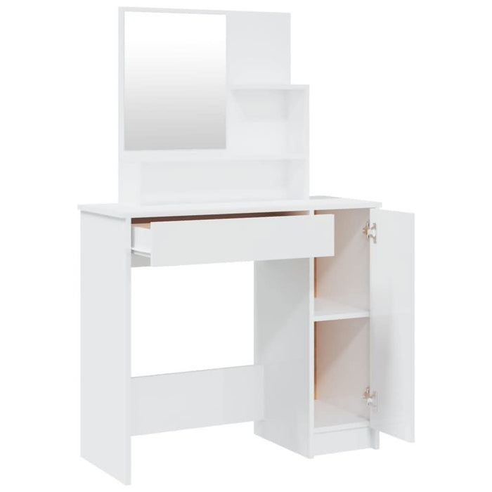 Set măsuță de toaletă, alb extralucios, 86,5x35x136 cm - WALTI WALTI