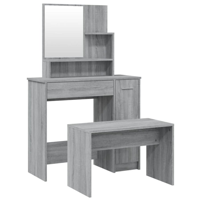 Set măsuță de toaletă, gri sonoma, 86,5x35x136 cm - WALTI WALTI