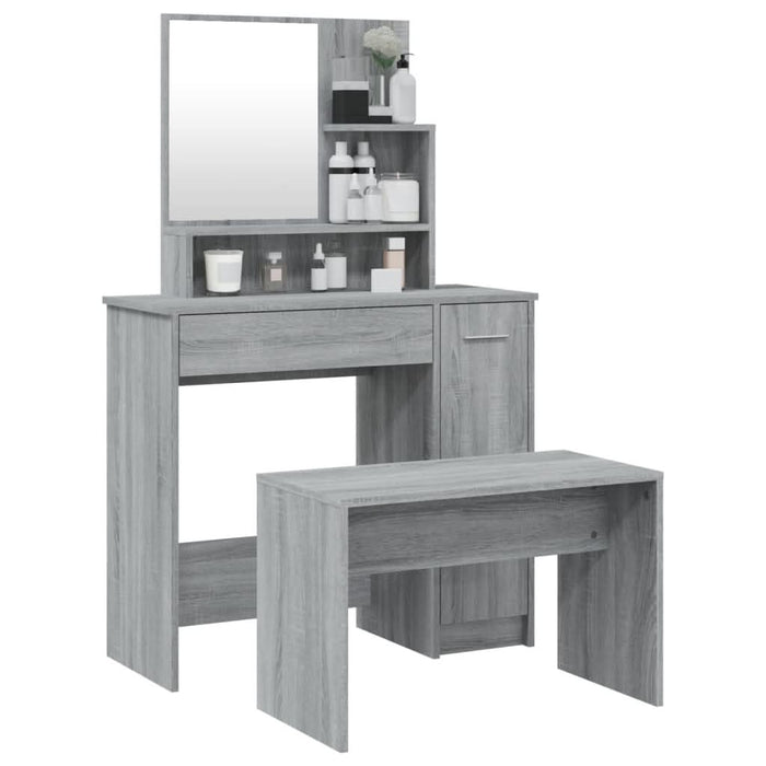 Set măsuță de toaletă, gri sonoma, 86,5x35x136 cm - WALTI WALTI