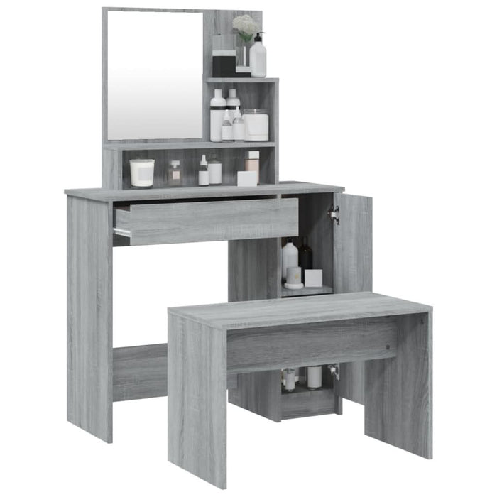 Set măsuță de toaletă, gri sonoma, 86,5x35x136 cm - WALTI WALTI