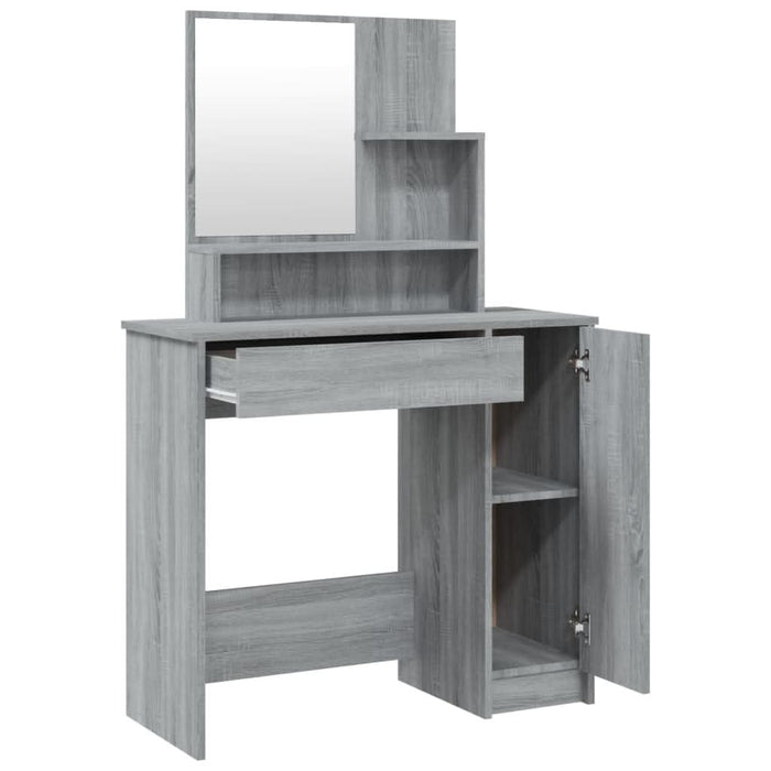 Set măsuță de toaletă, gri sonoma, 86,5x35x136 cm - WALTI WALTI