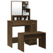 Set măsuță de toaletă, stejar maro, 86,5x35x136 cm - WALTI WALTI