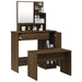 Set măsuță de toaletă, stejar maro, 86,5x35x136 cm - WALTI WALTI