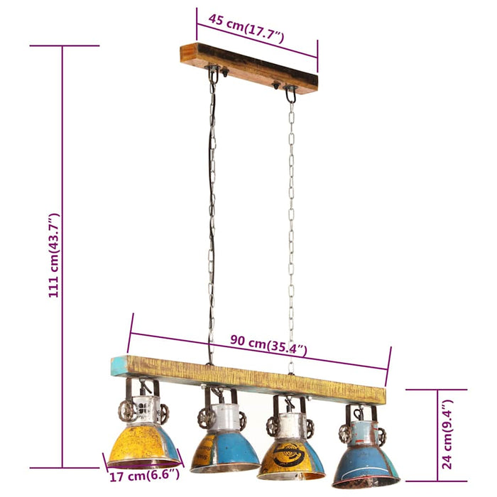 Lampă de tavan industrială 25 W, multicolor, 111 cm E27 WALTI