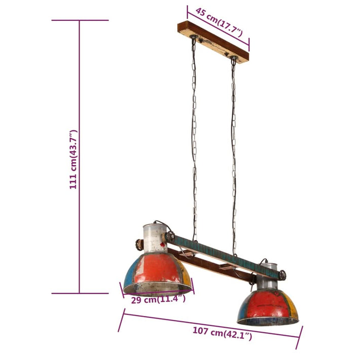 Lustră suspendată industrială 25 W, multicolor, 111 cm E27 - WALTI WALTI