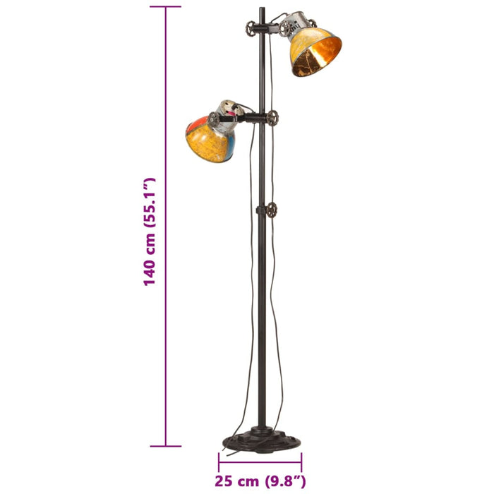 Lampă de podea cu 2 abajururi, multicolor, E27 WALTI