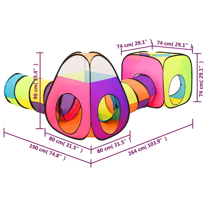 Cort de joacă pentru copii, multicolor, 190x264x90 cm WALTI