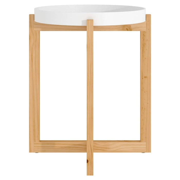 Măsuță de cafea alb 41x41x48,5 cm lemn prelucrat&lemn masiv pin WALTI