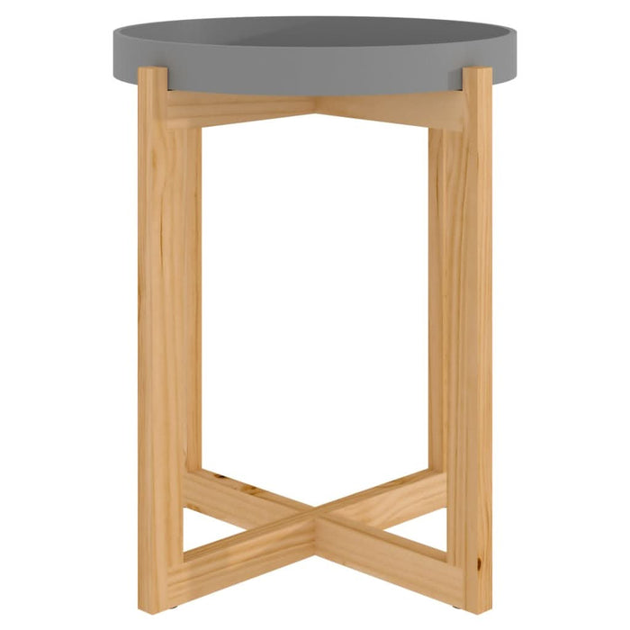 Măsuță de cafea gri 41x41x48,5 cm lemn prelucrat&lemn masiv pin - WALTI WALTI