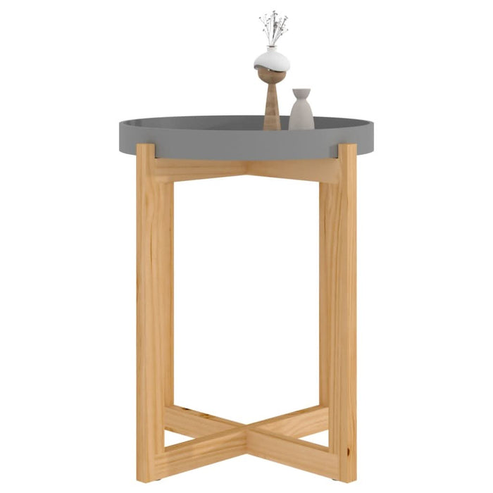 Măsuță de cafea gri 41x41x48,5 cm lemn prelucrat&lemn masiv pin - WALTI WALTI