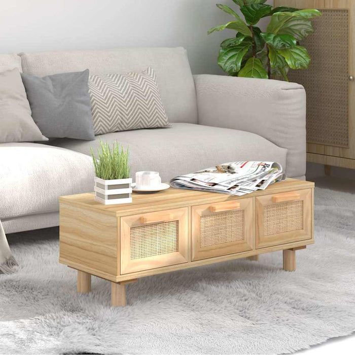 Măsuță de cafea maro 80x40x30 cm lemn prelucrat&lemn masiv pin WALTI