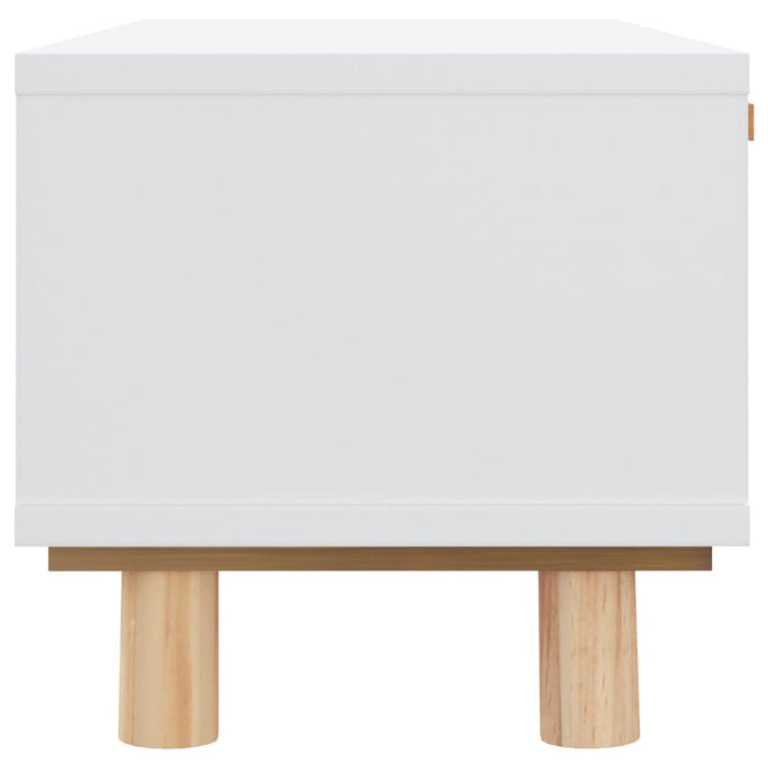 Măsuță de cafea alb 80x40x30cm lemn prelucrat&lemn masiv pin WALTI
